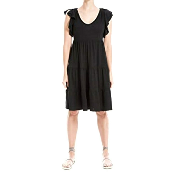 🆕️Max Studio Jersey Ruffle Sleeve Tiered Dress - Picture 1 of 10